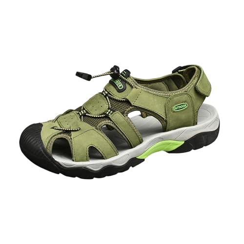 Sportschuhe Sneaker Herren Strand Hausschuhe Outdoor Wandern Flip Flops Sandalen Watschuhe Tennisschuhe Trainingsschuhe Atmungsaktiv (Green, 48) von Generisch