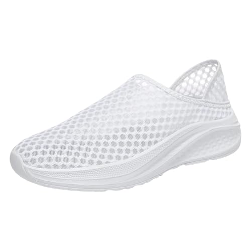 Sportschuhe Sneaker Herren weiche Sohle Oberbekleidung Lässige Sportschuhe Tennisschuhe Trainingsschuhe Atmungsaktiv (White, 42) von Generisch