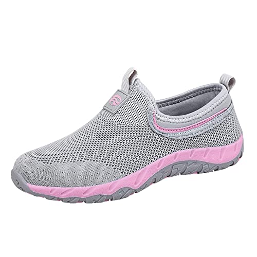 Sportschuhe für Damen, Sommer, Slip, leicht, bequem, atmungsaktiv, herausnehmbares Fußbett, weiche Sneakers, Mesh, Sommerschuhe, Wanderschuhe, rutschfest, Sneakers Slip on Gymnastik, Pink, 37 EU Sportschuhe für Damen, Sommer, Slip, leicht, bequem, atmungsaktiv, herausnehmbares Fußbett, weiche Sneakers, Mesh, Sommerschuhe, Wanderschuhe, rutschfest, Sneakers Slip on Gymnastik, Pink, 37 EU von Generisch