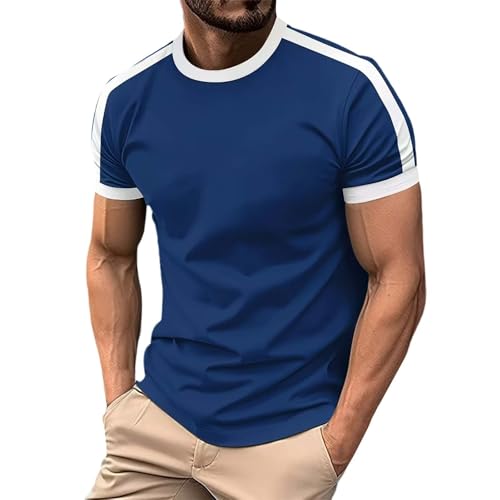 Sportshirts Herren Kurzarm T-Shirts Für Herren Zweifarbig Fitnessshirts Kurzarm Trainingshirt Rundhals Sommershirts Regular Fit Freizeitshirt Leichtgewichts Laufshirt Bequem Kurzarmshirt Sportshirts Herren Kurzarm T-Shirts Für Herren Zweifarbig Fitnessshirts Kurzarm Trainingshirt Rundhals Sommershirts Regular Fit Freizeitshirt Leichtgewichts Laufshirt Bequem Kurzarmshirt von Generisch