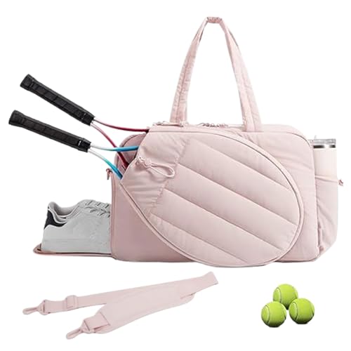 Sporttasche für Damen – Tennistasche, Schuhfach, Organizer, für Reisen, Wochenendausflüge, Pendeln, leichte Sportausrüstung mit geräumigen Fächern für stilvollen täglichen Gebrauch von Generisch