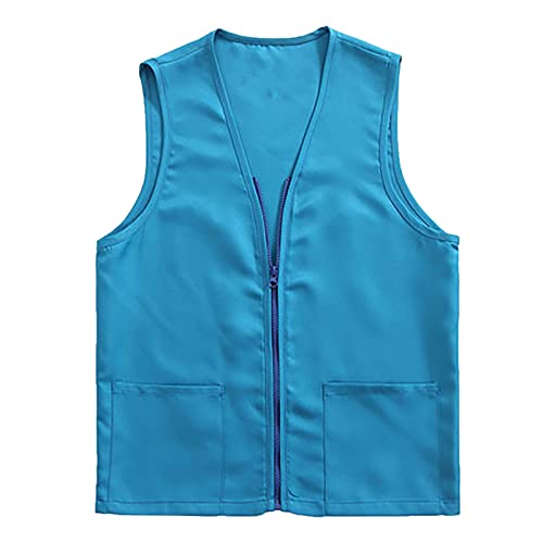 Sportweste Damen Leicht Mit Taschen - Laufjacke Damen Sommer Leicht Ärmellos Sweatjacke Kurz Arbeitsweste Mit Zipper Freizeitjacke Military-Style Strickmantel Vintage Übergangsjacke von Generisch