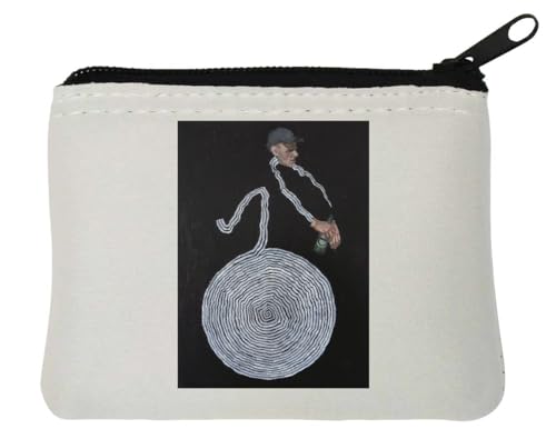 Squating Slavic Gopnik Ostern Europa Infinity Tri Paloski Art Neopren Münzgeldbeutel 10 x 11 cm Weiß von Generisch