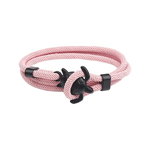 Srpg41 Armband Schildkröte Armband Herren Damen Charm Seil Kette Regenschirm Seil Armband Herren Tasche Metallhaken Leichte Creolen, Einheitsgröße, Sonstiges, Kein Edelstein von Generisch