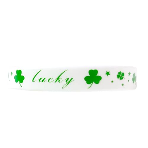 St Patricks Armband | Grüne irische Armbänder | St. Patricks Day Armband | Täglicher Cartoon Erwachsene Saint Patricks Armbänder | Patricks Hand Dekoration Armband Silikon Armbänder für Männer Frauen von Generisch
