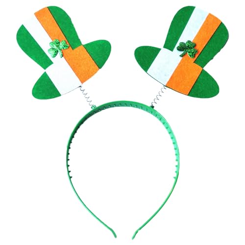 St. Day Grünes irisches Stirnband für Erwachsene, Festival, Regenbogen-Stirnband, modische Stirnbänder für Frauen (Orange, A) von Generisch
