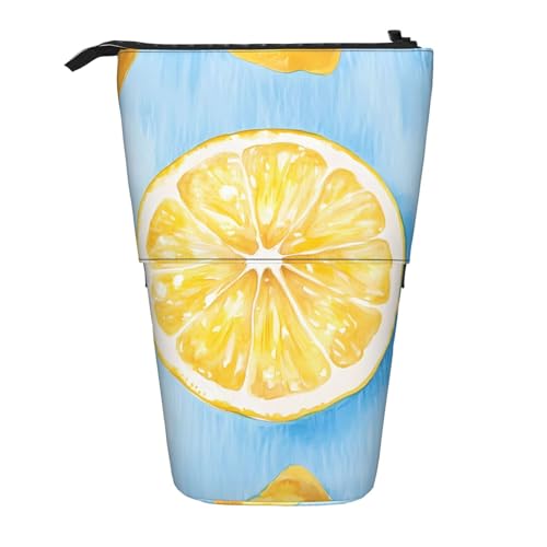 Stand-Federmäppchen mit Ölgemälde, Zitrone, Obst, Stifteetui, Teleskop-Bleistifttasche, Pop-Up-Kosmetiktasche, Schreibwaren-Organizer für Schule, Büro, Reisen von Generisch