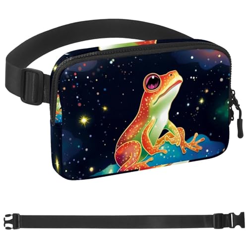 Starry Sky Frog-35 Gürteltasche für Damen und Herren, Gürteltasche mit verstellbarem Riemen, modische Umhängetasche für Reisen, Outdoor, Laufen, Wandern, mehrfarbig, 4 x 23 x 15 cm, mehrfarbig, von Generisch