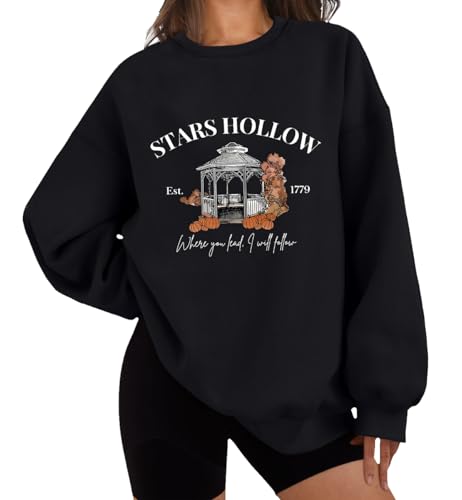 Stars Hollow Sweatshirt, Stars Hollow Shirt, Stars Hollow Where You Lead I Will Follow Sweatshirt, Schwarz , XL Stars Hollow Sweatshirt, Stars Hollow Shirt, Stars Hollow Where You Lead I Will Follow Sweatshirt, Schwarz , XL von Generisch