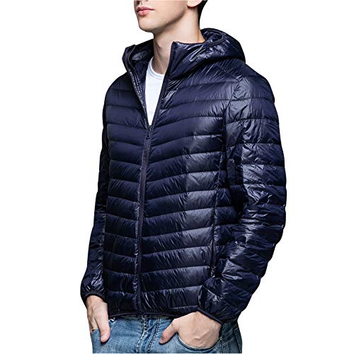 Steppjacke Herren Leicht Winter Mit Kapuze Daunenjacke Schwarz Glänzend Puffer Jacke 3Xl Übergangsjacke Wasserdicht Herrenjacke Lang Atmungsaktiv Warm Winterjacke Fliegerjacke Trapstar Jacke von Generisch