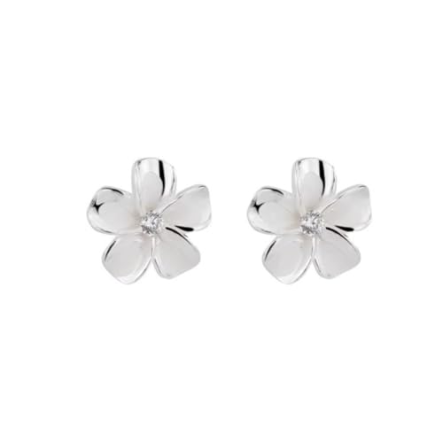 Sterling Perilla Blume Ohrringe Damen Blume Nagel Ohrringe Gabel Ohrringe, Einheitsgröße, Silber, Kein Edelstein von Generisch