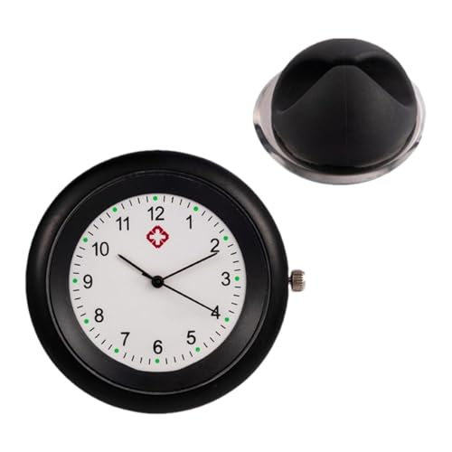 Stethoskopuhr - Clip On Stilluhr Taschenuhr | Wasserdicht Zuverlässige Uhren Präzises Medizinisches Werkzeug Professionelles Zubehör für Ärzte, Krankenschwestern, Gesundheitspraktiker, Schwarz , Refer von Generisch