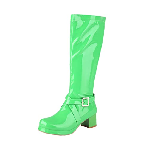 Stiefel Damen High Heels Overknees Blockabsatz Schuhe Sexy Hohe Elegante Plateau Glitzer Pumps Mit Absatz Stöckelschuhe Trachtenschuhe Highheels Spring Fetisch Overknee Springerstiefel Stiletto Goth von Generisch