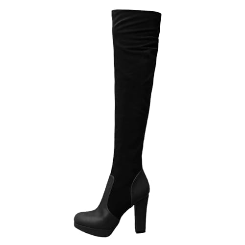 Stiefel Damen High Heels Overknees Plateau Goth Schuhe Pumps Elegante Blockabsatz Platform Boots Fetisch Mit Absatz Glitzer Highheels Stöckelschuhe Overknee Spring Hohe Sexy Springerstiefel Stiletto Stiefel Damen High Heels Overknees Plateau Goth Schuhe Pumps Elegante Blockabsatz Platform Boots Fetisch Mit Absatz Glitzer Highheels Stöckelschuhe Overknee Spring Hohe Sexy Springerstiefel Stiletto von Generisch