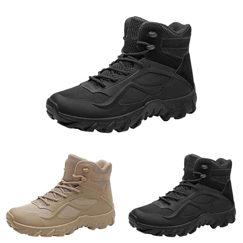 Stiefel Herren Wanderstiefel Tactical Kampfstiefel Outdoor Military Boots Männer Wanderschuhe zum Trekking, Jagen Arbeitsschuhe, Arbeiten Outdoorschuhe, Armee Training, Combat Ankle Boots von Generisch
