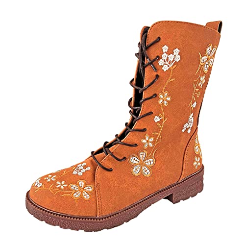 Stiefeletten Damen - Elegant Winterstiefel Klassisch Warm Schlupfschuhe Winterschuhe Rutschfeste Damenstiefel Herbststiefel Outdoor Leicht Halbstiefel Bequem Stiefel Winterboots von Generisch
