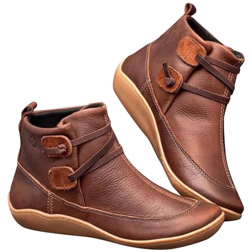 Stiefeletten Damen Kurz Sport KnöChelschuhe - Flache Rutschfeste Lederschuhe Freizeitschuhe Vintage Kurzstiefel - Leicht Bequeme Atmungsaktiv Business Schuhe Walkingschuhe Einfarbig Lederstiefel Stiefeletten Damen Kurz Sport KnöChelschuhe - Flache Rutschfeste Lederschuhe Freizeitschuhe Vintage Kurzstiefel - Leicht Bequeme Atmungsaktiv Business Schuhe Walkingschuhe Einfarbig Lederstiefel von Generisch