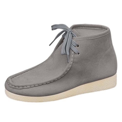 Stiefeletten Damen Westernstiefel Stiefel Mit Absatz Winter Boots Women Herbstschuhe Cowboystiefel Western Flache Cow Boy Wildleder Stiefelette Schicke Schuhe Winterschuhe von Generisch
