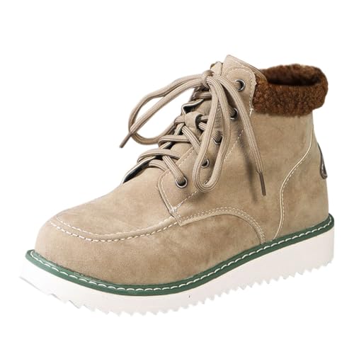 Stiefeletten Damen Wildleder Knöchelstiefel Warm Gefüttert Kurzstiefel Schnürstiefel Winterstiefel Runde Zehe Chelsea Stiefel Mit Rutschfest Sohle Winter Winddicht Snow Boots Damenstiefel Stiefeletten Damen Wildleder Knöchelstiefel Warm Gefüttert Kurzstiefel Schnürstiefel Winterstiefel Runde Zehe Chelsea Stiefel Mit Rutschfest Sohle Winter Winddicht Snow Boots Damenstiefel von Generisch