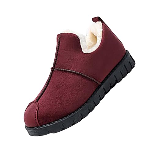 Stiefeletten Damen Winterstiefel Damen Gefüttert Winterboots Outdoor Rutschfeste Weitschaft Warme Fleece Kurzstiefeletten Elastische Ergonomie Breite Winterstiefel von Generisch