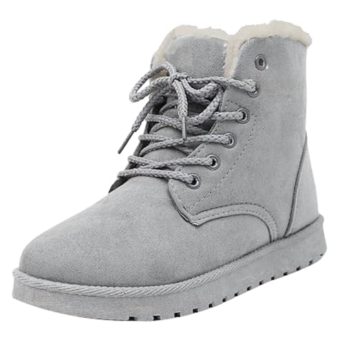 Stiefeletten Damen Winterstiefeletten Damen Gefüttert Winterboots Bequem Leicht Weitschaft Warme Fleece Kurzstiefeletten Elegant Ergonomie Breite Winter Boots von Generisch