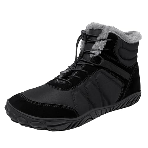 Stiefeletten Damen Winterstiefeletten Damen Gefüttert Winterboots Outdoor Rutschfeste Weitschaft Warme Fleece Winter Boots Women Elastische Ergonomie Schneeschuhe von Generisch