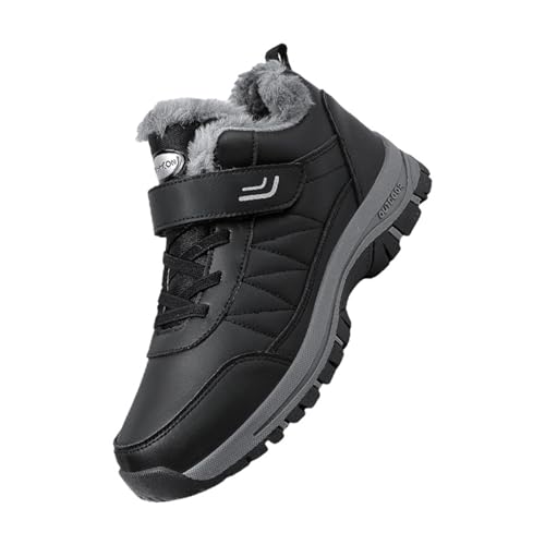 Stiefeletten Damen Winterstiefeletten Damen Gefüttert Winterboots Outdoor Rutschfeste Weitschaft Warme Fleece Winter Boots Women Elastische Ergonomie Schneestiefel von Generisch