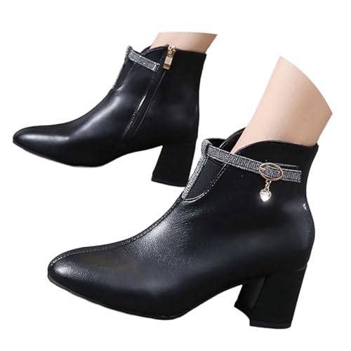 Stiefeletten Damen mit Absatz Pumps Elegant und Bequem High Heels Vorne Geschlossen Absatzschuhe Hochzeitsschuhe Hohe Schuhe Tanzschuhe Trachtenschuhe Sommerschuhe von Generisch