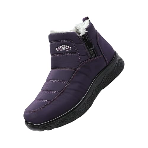 Stiefeletten Herren Damen Leder Flache Kurzstiefel Aus Wasserdichtem Stiefel Bequem Rutschfeste Orthopädische Schuhe Leicht Slip On Breite Gartenschuhe Biker Boots Regenschuhe Kurze Winterstiefel von Generisch