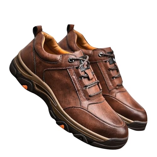 Stiefeletten Herren Leder Retro Winterschuhe Wasserdicht Schneeboots Kunstleder mit Fleece Gefüttert Schlupfstiefel Schnürer Winterschuhe Bequem Thermoschuhe Wadenlang Niedriger Stiefel Stiefeletten Herren Leder Retro Winterschuhe Wasserdicht Schneeboots Kunstleder mit Fleece Gefüttert Schlupfstiefel Schnürer Winterschuhe Bequem Thermoschuhe Wadenlang Niedriger Stiefel von Generisch