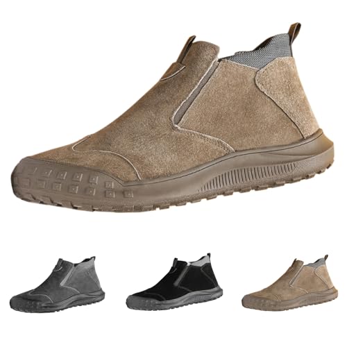 Stiefeletten Herren Winter Warme - Schuhe Herren Slip On Mit GefüTtert Wildleder Winterschuhe Rutschfeste Outdoorschuhe Bequeme Thermo Schneestiefel Wanderschuhe Damen Trekkingschuhe Wanderstiefel von Generisch