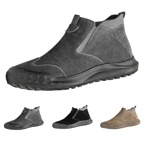 Stiefeletten Herren Winter Warme - Schuhe Herren Slip On Mit GefüTtert Wildleder Winterschuhe Rutschfeste Outdoorschuhe Bequeme Thermo Schneestiefel Wanderschuhe Damen Trekkingschuhe Wanderstiefel von Generisch