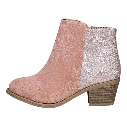 Stiefeletten Mädchen Kunstleder warm Bequeme Chelsea Boot High-Top Stiefel Sommer Freizeit Schwarz Elegante ideal für den täglichen Gebrauch von Generisch