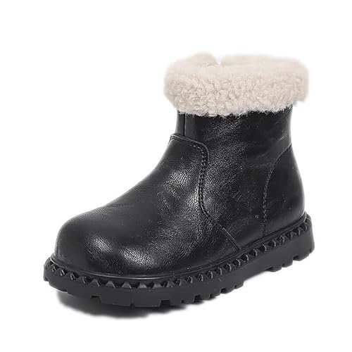 Stiefeletten Mädchen Kunstleder warm Bequeme Cowboystiefel Western Stiefel Winter Schneeschuhe Winterschuhe weiche Sohle Anti Rutsch Niedrige Absätze ideal für den täglichen Gebrauch von Generisch