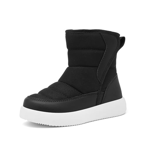 Stiefeletten Mädchen Leder Stiefel weiche Sohle Modische Flache Sommer Freizeit Einfarbig runde Zehenpartie Schnürstiefel mit Schnürsenkeln Winterstiefel Elegant Winterschuhe Mode Reißverschluss von Generisch
