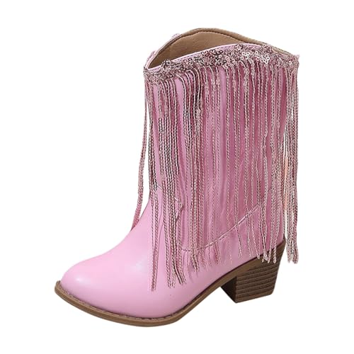 Stiefeletten Mädchen Schneestiefel Chelsea Boot High-Top Stiefel Sommer Freizeit Modische Flache Wasserdicht Lederstiefel ideal für den täglichen Gebrauch von Generisch