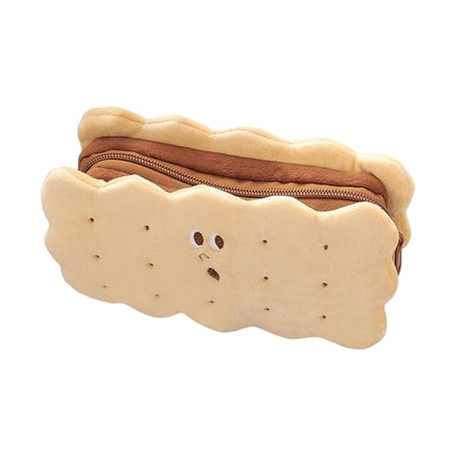 Stiftbeutel - Keksförmige Plüschstiftbeutel, Hochkapazität Süßer Briefpapierorganisator | Großkapazitätsfall Für Mädchen, Erwachsene, Kreativer Reißverschlussbeutel Für Schulmaterial Und Bürogebrauch von Generisch