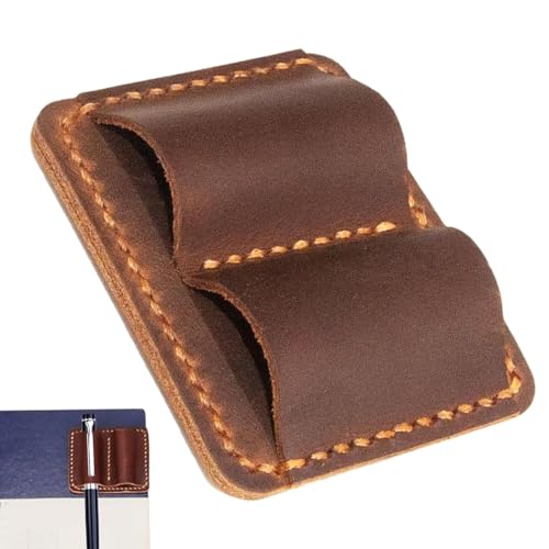 Stifthalter für Notizbuch, Stiftehalter – Doppelstift-Clip, Vintage-PU-Reise-Notizbuch-Stifthalter, Anti-Verlust-Stift-Organizer für Stifte von Generisch