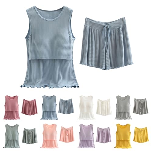 Still Schlafanzug Damen, Stillpyjama Set Damen Kurz Zweiteiliger Still Pyjama Baby Umstands Kurzarm Stillshirt und Shorts Mutterschaft Schlaf Schwangerschaft Stillfunktion Nachtwäsche Hausanzug von Generisch