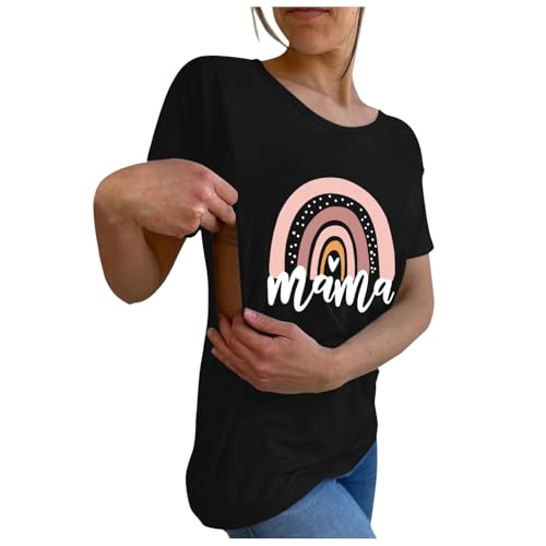 Still Tshirt Dunkelblau Mit Reißverschluss Umstandsmode Oberteil Mama Regenbogen Druck Nursing Shirt Breastfeeding Postpartale Clothes Stillen Schwangerschaftskleidung Sommer Umstandsshirt Still Tshirt Dunkelblau Mit Reißverschluss Umstandsmode Oberteil Mama Regenbogen Druck Nursing Shirt Breastfeeding Postpartale Clothes Stillen Schwangerschaftskleidung Sommer Umstandsshirt von Generisch
