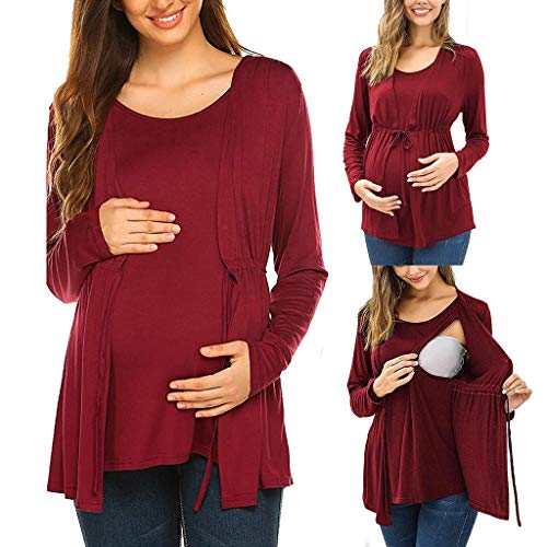 Stilloberteile Damen, Stretch Frauen Weich Umstandskleidung Umstandstop Bequeme Langarm Festliche Nursing Tops Stillkleidung Stillshirt Festliche Baumwolle Stilloberteile Umstandsmode Stilltop Stilloberteile Damen, Stretch Frauen Weich Umstandskleidung Umstandstop Bequeme Langarm Festliche Nursing Tops Stillkleidung Stillshirt Festliche Baumwolle Stilloberteile Umstandsmode Stilltop von Generisch