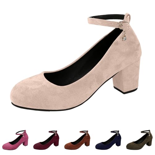 Stilvolle Damen-Freizeitschuhe mit klobigem Absatz, ideal für tägliche Outfits und Kombination mit Denim, mit Slip-On-Design für verbesserten Komfort, armee-grün, 37 EU von Generisch