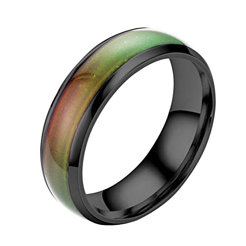 Stimmungsringe – Farbwechsel | Edelstahl-Ehering | Damenringe mit Temperaturprägung | Eheringe für Mädchen und , Refer to description, Edelstahl, Uni von Generisch