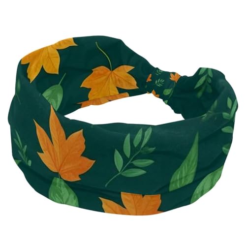 Stirnbänder für Damen, rutschfest, elastisch, Sport-Haarbänder für Damen, weiches Stoff-Stirnband für Workout, Yoga, modisches Haar-Accessoire, Blattkunst, 1 Stück Stirnbänder für Damen, rutschfest, elastisch, Sport-Haarbänder für Damen, weiches Stoff-Stirnband für Workout, Yoga, modisches Haar-Accessoire, Blattkunst, 1 Stück von Generisch