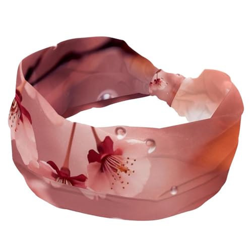 Stirnbänder für Damen, rutschfest, elastisch, Sport-Haarbänder für Damen, weiches Stoff-Stirnband für Workout, Yoga, modisches Haar-Accessoire, rosa Kirschblüten-395, 1 Stück Stirnbänder für Damen, rutschfest, elastisch, Sport-Haarbänder für Damen, weiches Stoff-Stirnband für Workout, Yoga, modisches Haar-Accessoire, rosa Kirschblüten-395, 1 Stück von Generisch