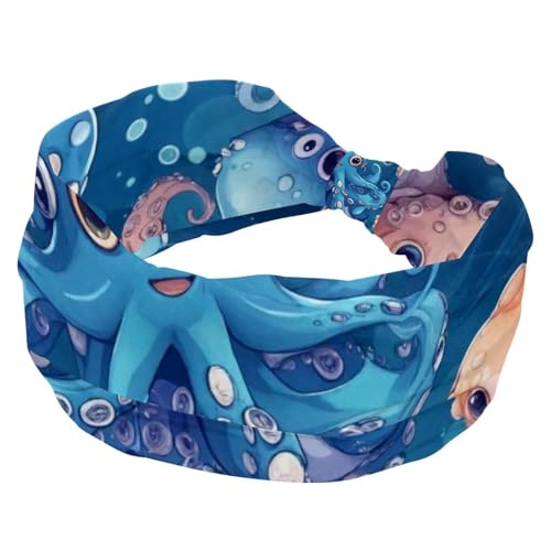 Stirnbänder für Damen, rutschfest, elastisch, Sport-Haarbänder für Damen, weiches Stoff-Stirnband für Workout, Yoga, modisches Haarzubehör, Ozean-Krake, 1 Stück Stirnbänder für Damen, rutschfest, elastisch, Sport-Haarbänder für Damen, weiches Stoff-Stirnband für Workout, Yoga, modisches Haarzubehör, Ozean-Krake, 1 Stück von Generisch