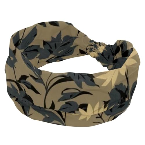 Stirnbänder für Damen, rutschfest, elastisch, Sport-Haarbänder für Damen, weiches Stoff-Stirnband für Workout, Yoga, modisches Haarzubehör, ästhetische Blätter, 1 Stück Stirnbänder für Damen, rutschfest, elastisch, Sport-Haarbänder für Damen, weiches Stoff-Stirnband für Workout, Yoga, modisches Haarzubehör, ästhetische Blätter, 1 Stück von Generisch
