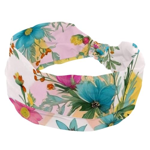 Stirnbänder für Damen, rutschfest, elastisch, Sport-Haarbänder für Damen, weiches Stoff-Stirnband für Workout, Yoga, modisches Haarzubehör, ästhetische Blume, 1 Stück Stirnbänder für Damen, rutschfest, elastisch, Sport-Haarbänder für Damen, weiches Stoff-Stirnband für Workout, Yoga, modisches Haarzubehör, ästhetische Blume, 1 Stück von Generisch
