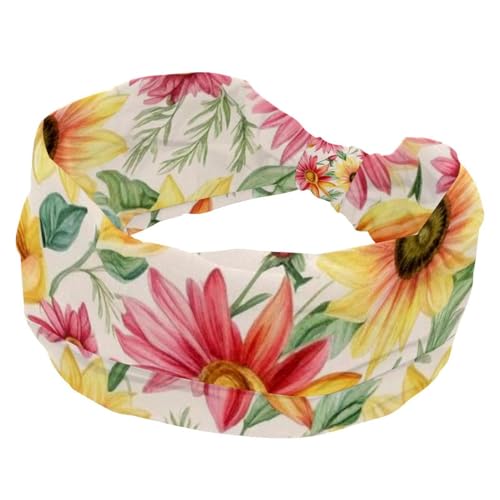 Stirnbänder für Damen, rutschfest, elastisch, Sport-Haarbänder für Damen, weiches Stoff-Stirnband für Workout, Yoga, modisches Haarzubehör, ästhetische Sonnenblumen-383, 1 Stück Stirnbänder für Damen, rutschfest, elastisch, Sport-Haarbänder für Damen, weiches Stoff-Stirnband für Workout, Yoga, modisches Haarzubehör, ästhetische Sonnenblumen-383, 1 Stück von Generisch