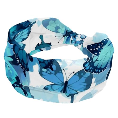 Stirnbänder für Damen, rutschfest, elastisch, Sport-Haarbänder für Damen, weiches Stoff-Stirnband für Workout, Yoga, modisches Haarzubehör, bunter Schmetterling, 965, 1 Stück Stirnbänder für Damen, rutschfest, elastisch, Sport-Haarbänder für Damen, weiches Stoff-Stirnband für Workout, Yoga, modisches Haarzubehör, bunter Schmetterling, 965, 1 Stück von Generisch